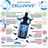 Clean Nutraceuticals NAD gouttes – résveratrol et polyphénols pour soutien antioxydant.