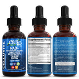 Clean Nutraceuticals NAD gouttes – solution tout-en-un pour une utilisation quotidienne.
