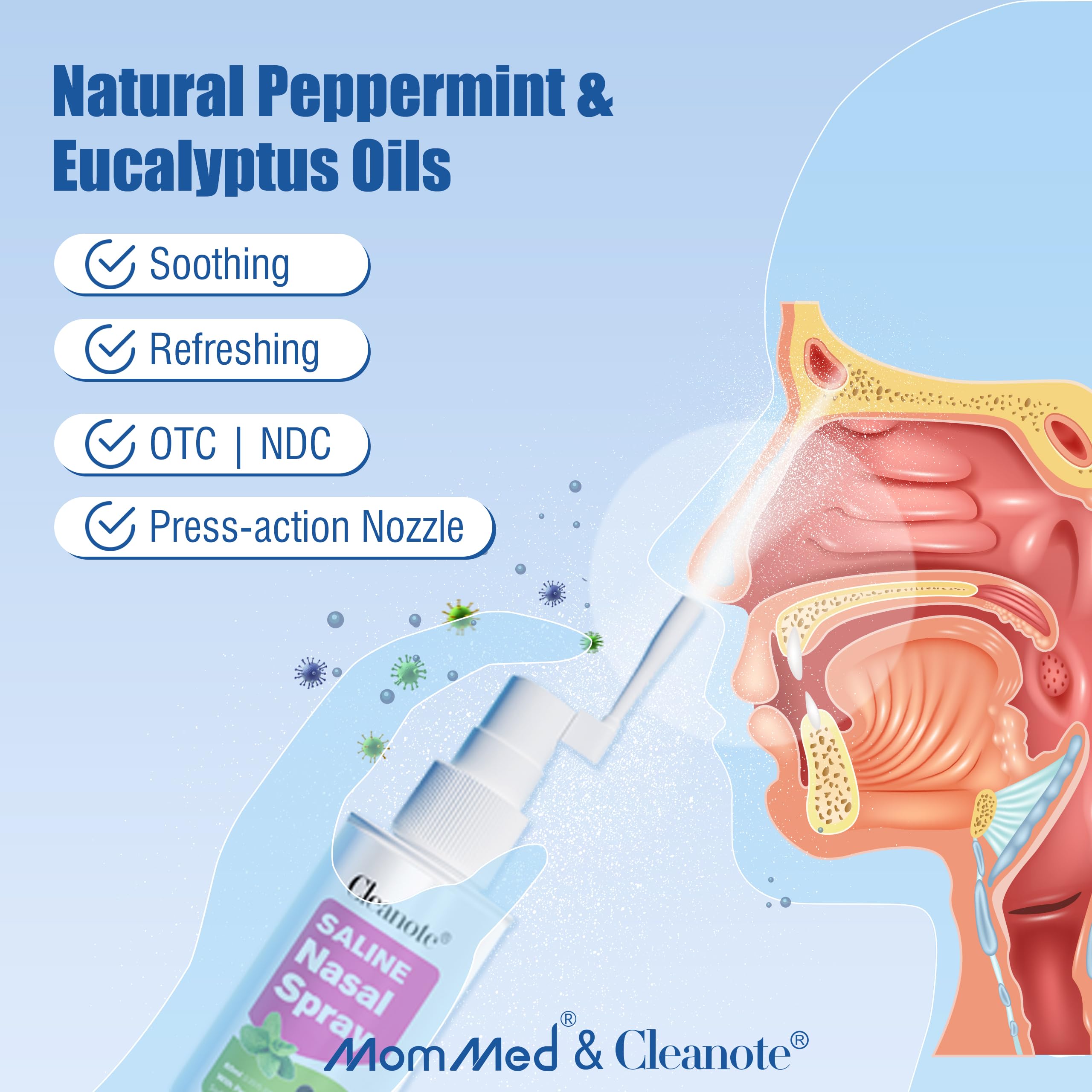 Cleanote huiles naturelles menthe poivrée eucalyptus: parfum frais et bien-être.