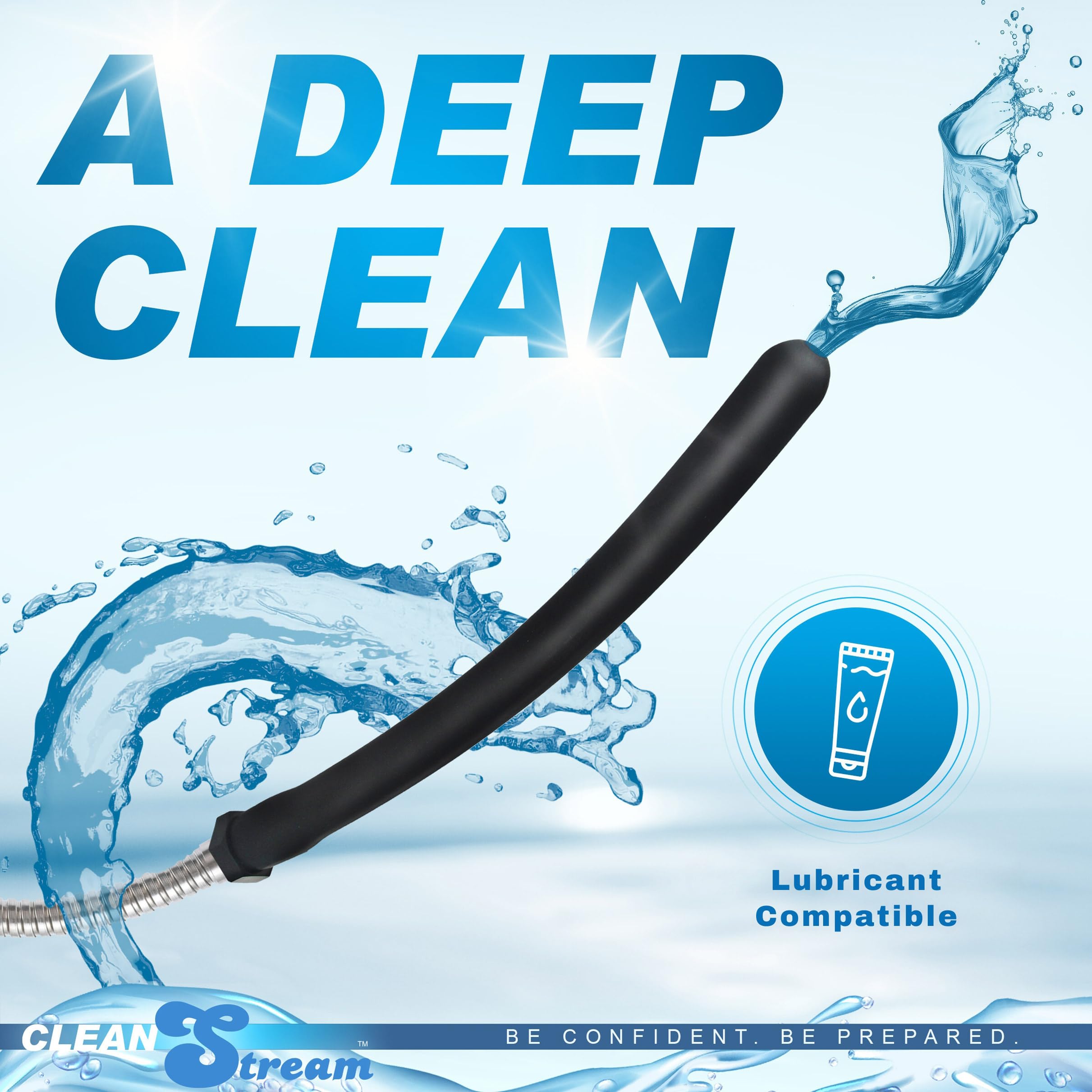 Embout douche silicone confort CleanStream, vue arrière, connexion universelle facile