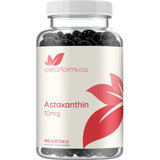 Clear Formulas Astaxanthine 10 mg en gélule — soutien antioxydant pour peau et yeux.