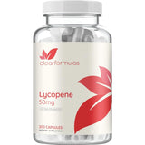 Bouteille Clear Formulas lycopène 50 mg prête à l'emploi pour le soutien cardiovasculaire.