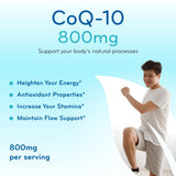 Clear Formulas CoQ10 800 mg, étiquette lisible, transparence et traçabilité.