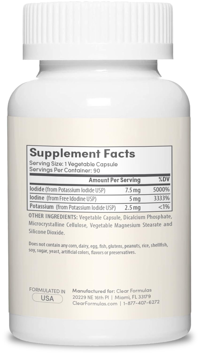 Clear Formulas – bouteille de capsules, format pratique pour usage quotidien
