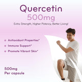 Gélules Clear Formulas Quercetine 500mg sur table, utilisation simple et pratique