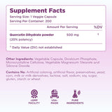 Laboratoire américain Clear Formulas: Quercetine 500mg fabriquée selon cGMP