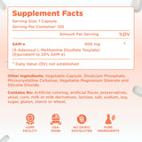 Clear Formulas SAM-e 400mg — capsules visibles, usage quotidien possible.