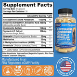 Clear Probiotics Glucosamine Chondroitine MSM, curcuma et boswellia, bouteille capsules, soutien articulaire.