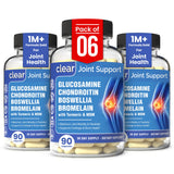 Clear Probiotics Glucosamine Chondroitine MSM avec curcuma et boswellia, capsules pour articulations.