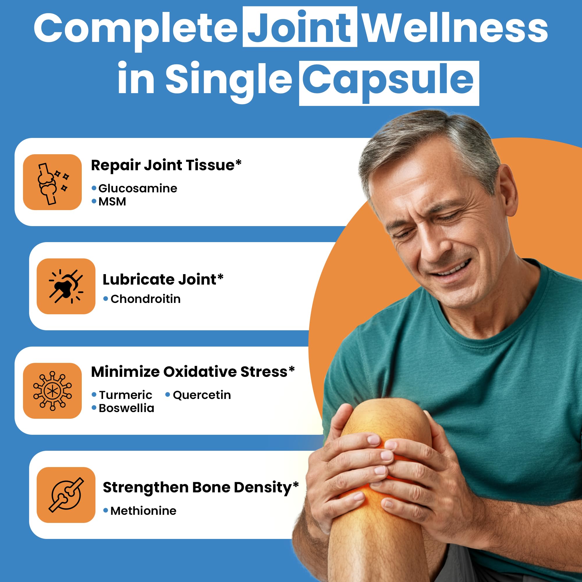 Clear Probiotics Glucosamine favorise la mobilité des articulations après l’effort.