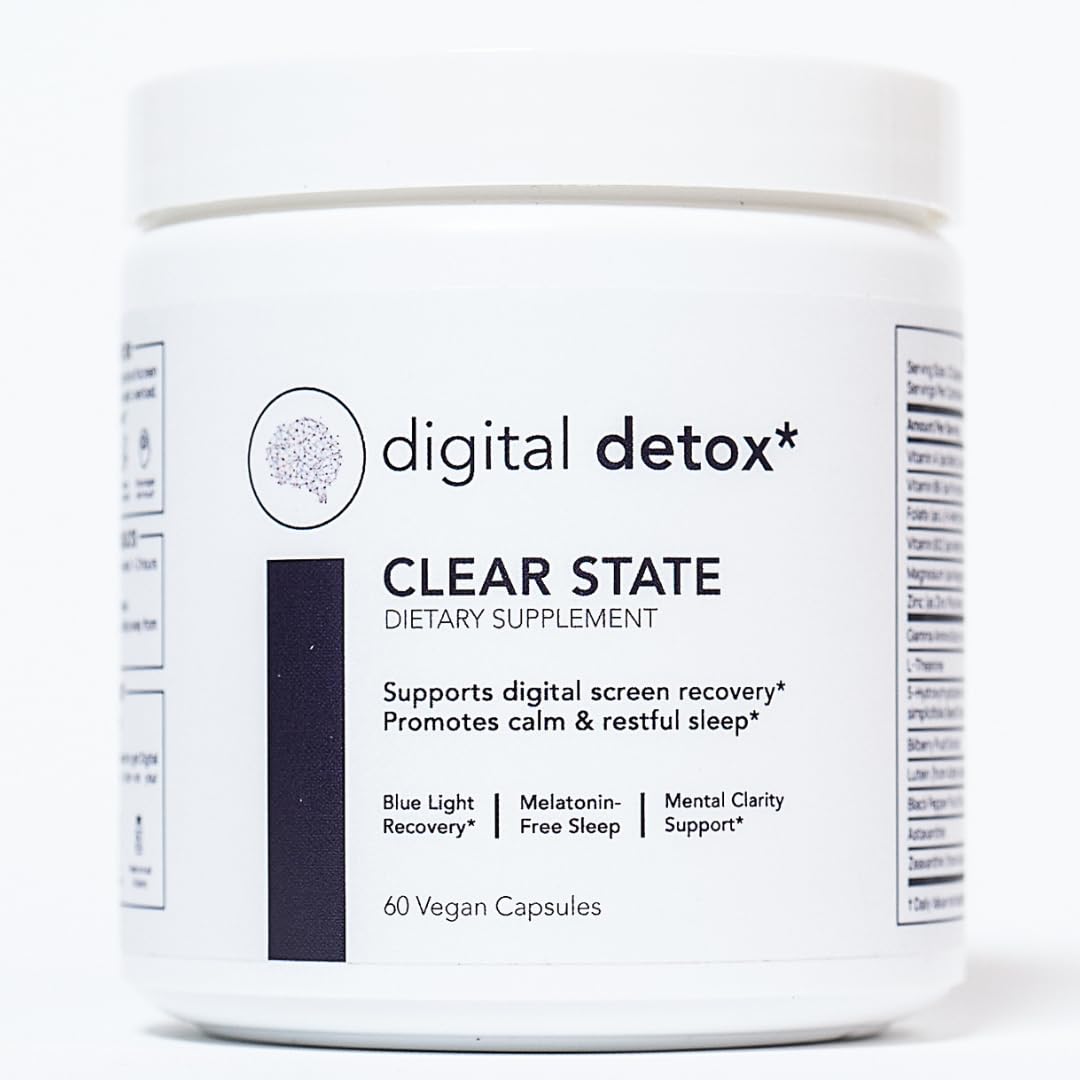 CLEAR STATE Detox Yeux – bouteille de compléments destinée au soutien visuel après écran