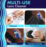 Clear View – solution nettoyante douce pour lentilles et écrans sensibles.