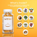 Clear Within Extrait de curcuma – Capsule biodisponible pour équilibre cutané