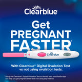Clearblue bandelettes ovulation emballées individuellement, faciles à préparer pour le test.