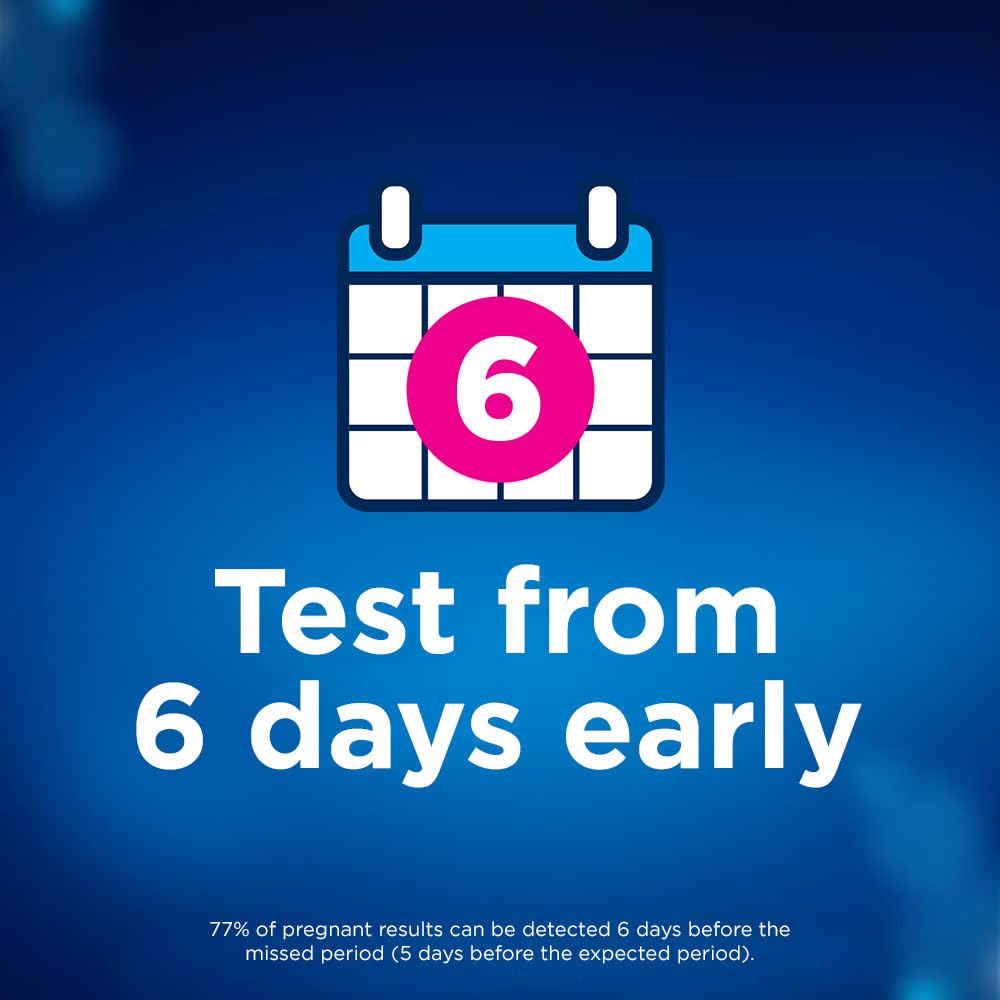 Deux tests Clearblue inclus dans le paquet.