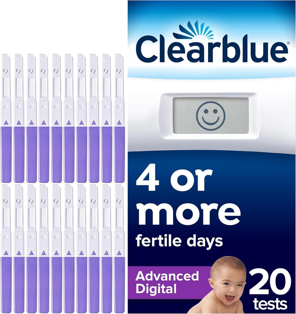 Clearblue test ovulation avance affichage smiley lecture rapide