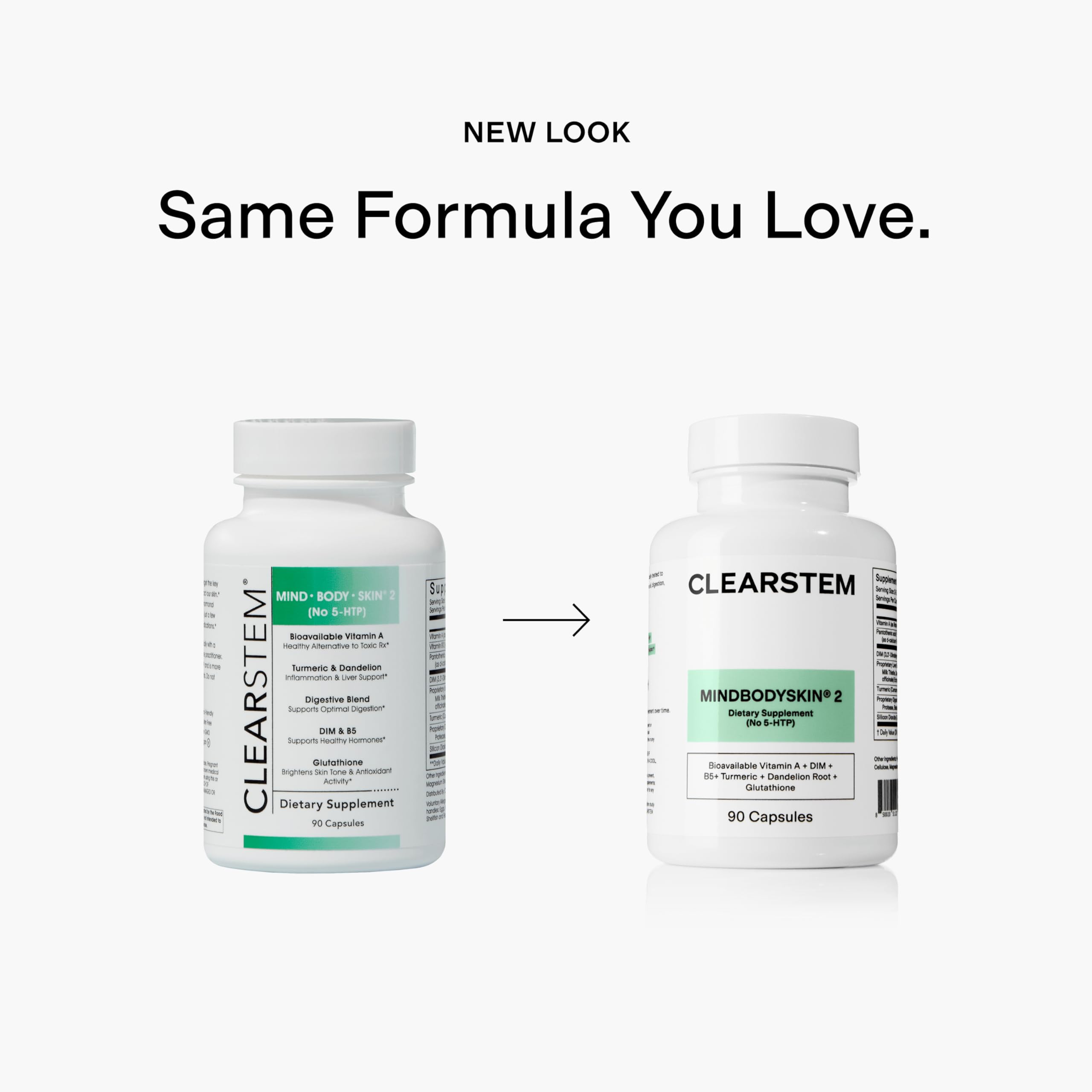 CLEARSTEM MINDBODYSKIN – Capsules à prendre avec repas, pratique et efficace.