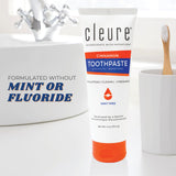Cleure dentifrice cannelle – sans gluten et sans colorants ajoutés.