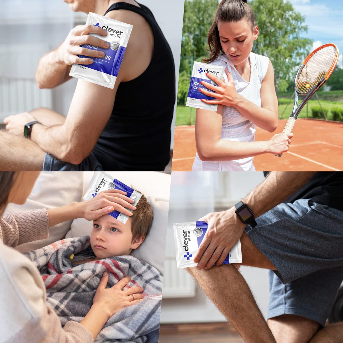 Clever sachets froid 5x7 pouces, lot de 6 faciles à stocker.