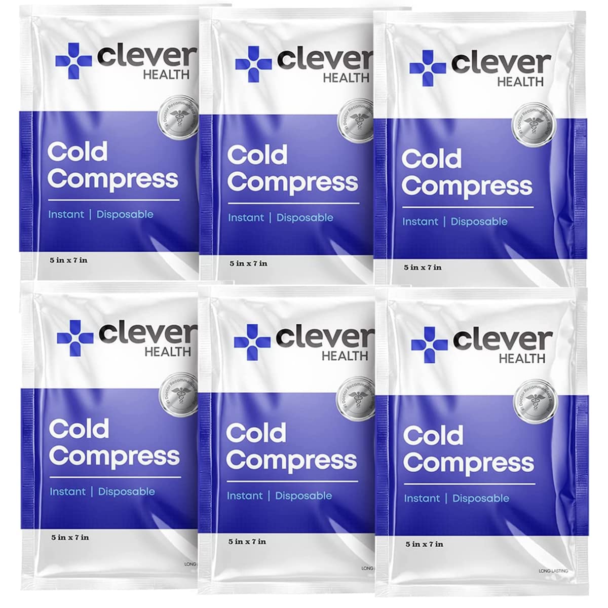 Clever pack froid instant 5x7 lot 6 prêt pour premiers secours.