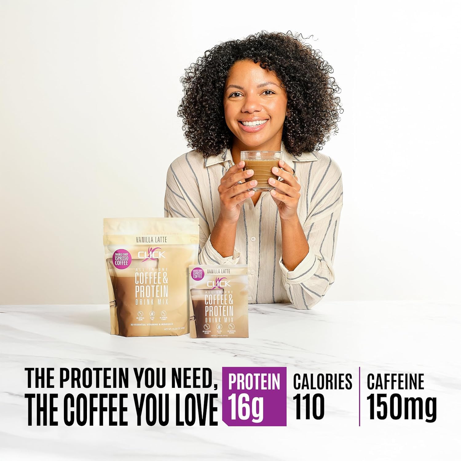 Click Cafeine Naturelle 150mg: énergie naturelle et concentrée