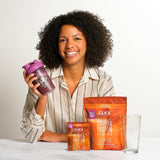 Click Coffee Protein: mélange dans mug pour boisson chaude.