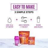Click Coffee Protein: verre lait montrant protéine et douceur.