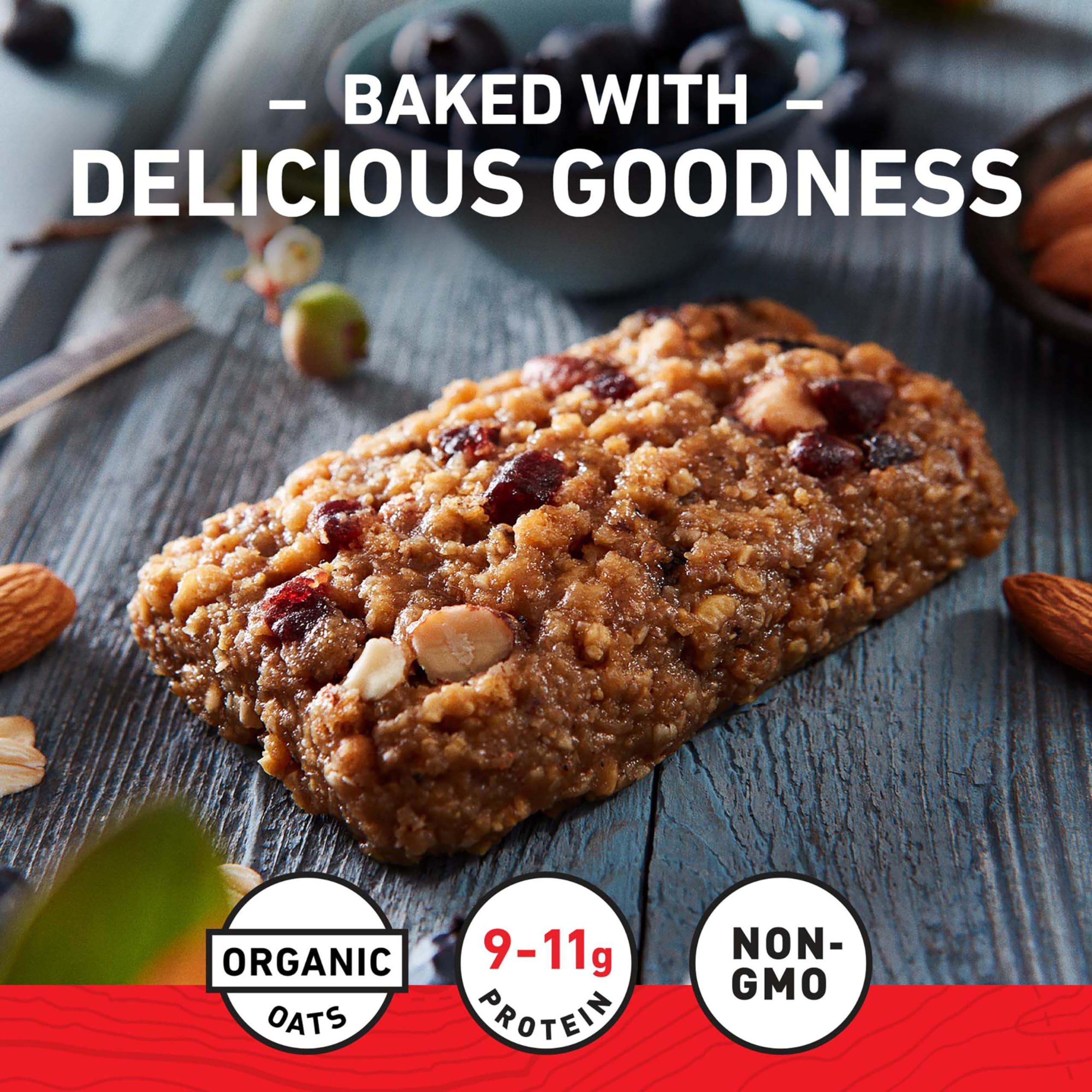 CLIF Bar Goût bleuets-amandes, texture croquante pour une pause gourmande.