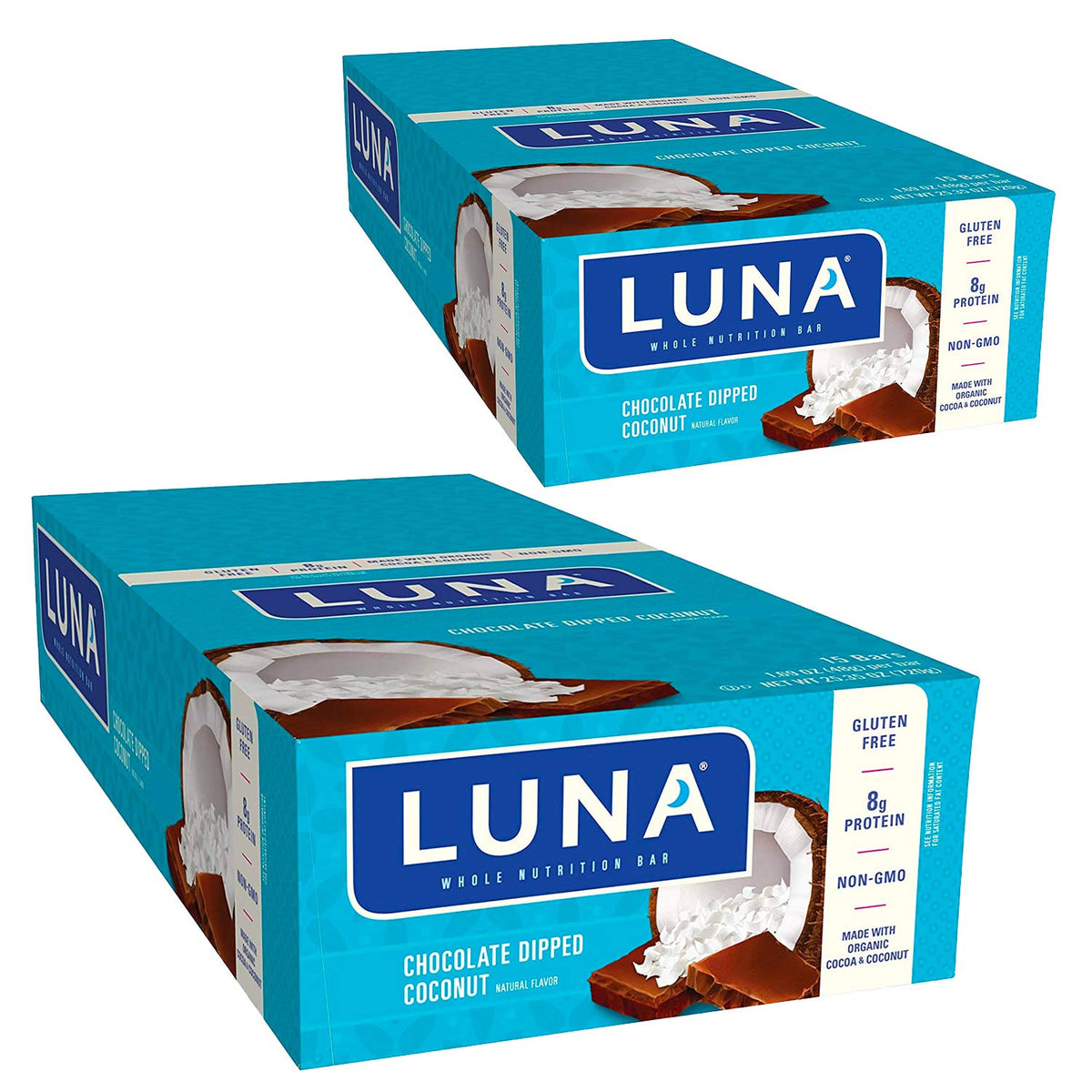 CLIF Bar Luna Bar chocolat coco, barre enrobée prête pour la pause gourmande.