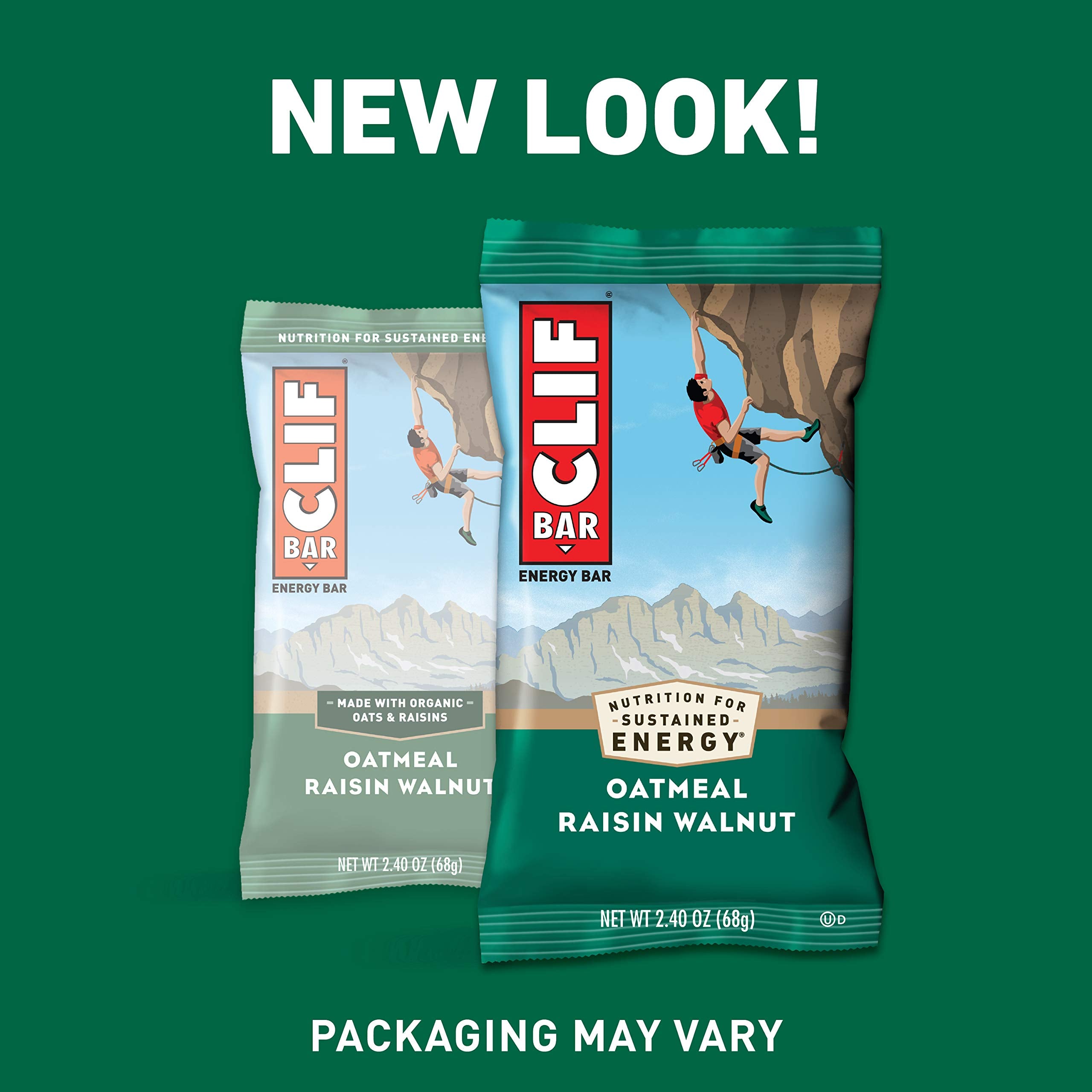 Tranche de CLIF Bar montrant les morceaux d'avoine et raisins.