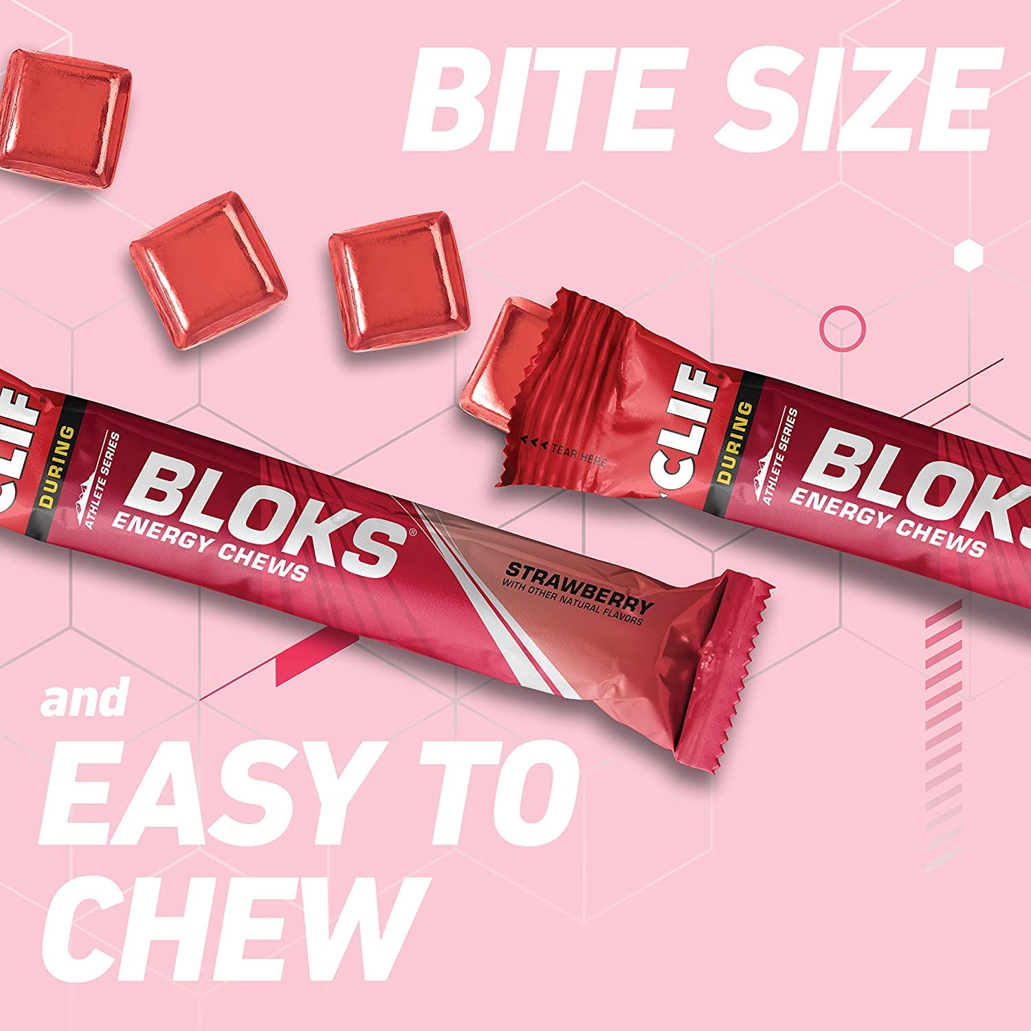 CLIF BLOKS Fraises — étiquette nutritionnelle claire pour planifier l'effort
