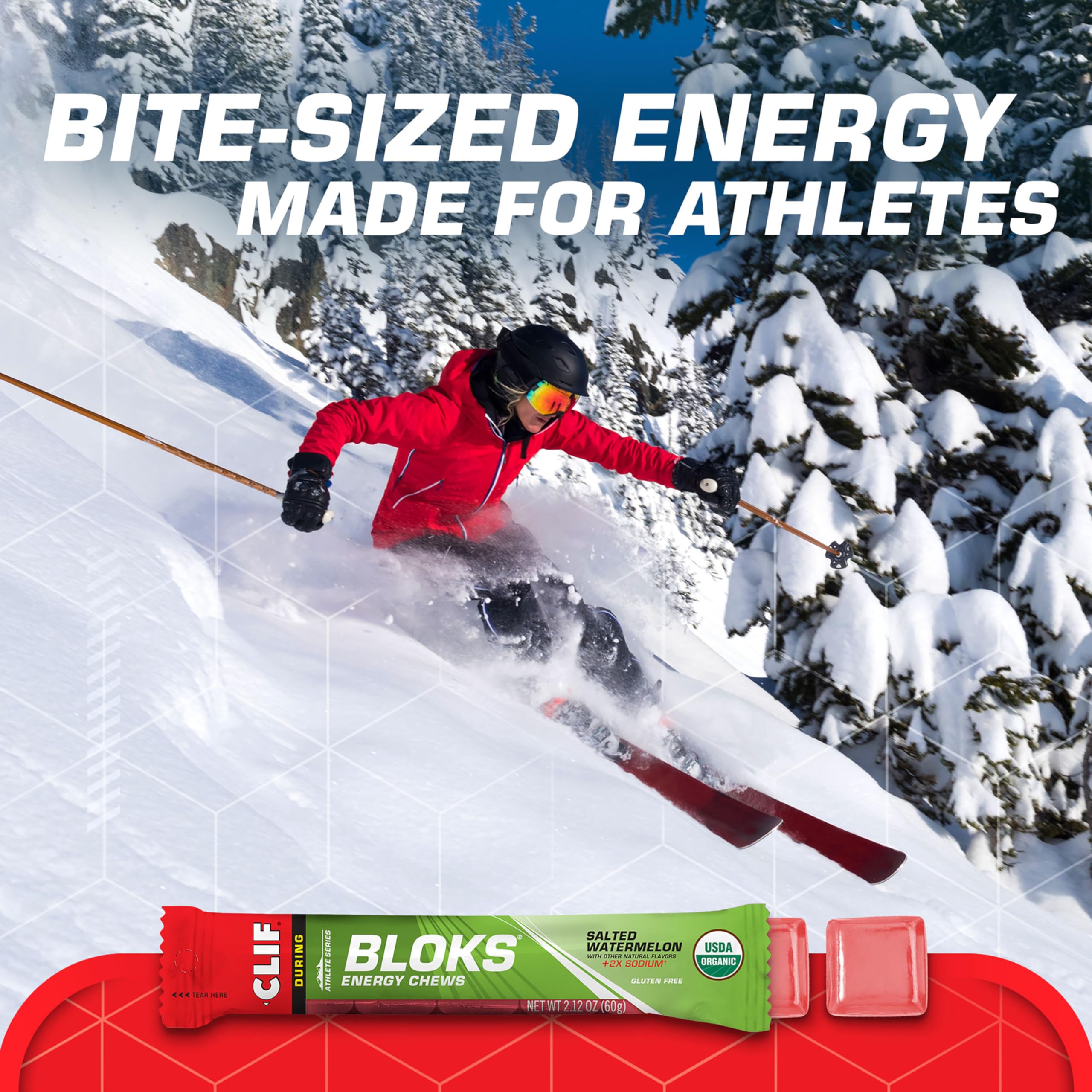 CLIF BLOKS: texture douce et facile à mâcher pendant l'effort.