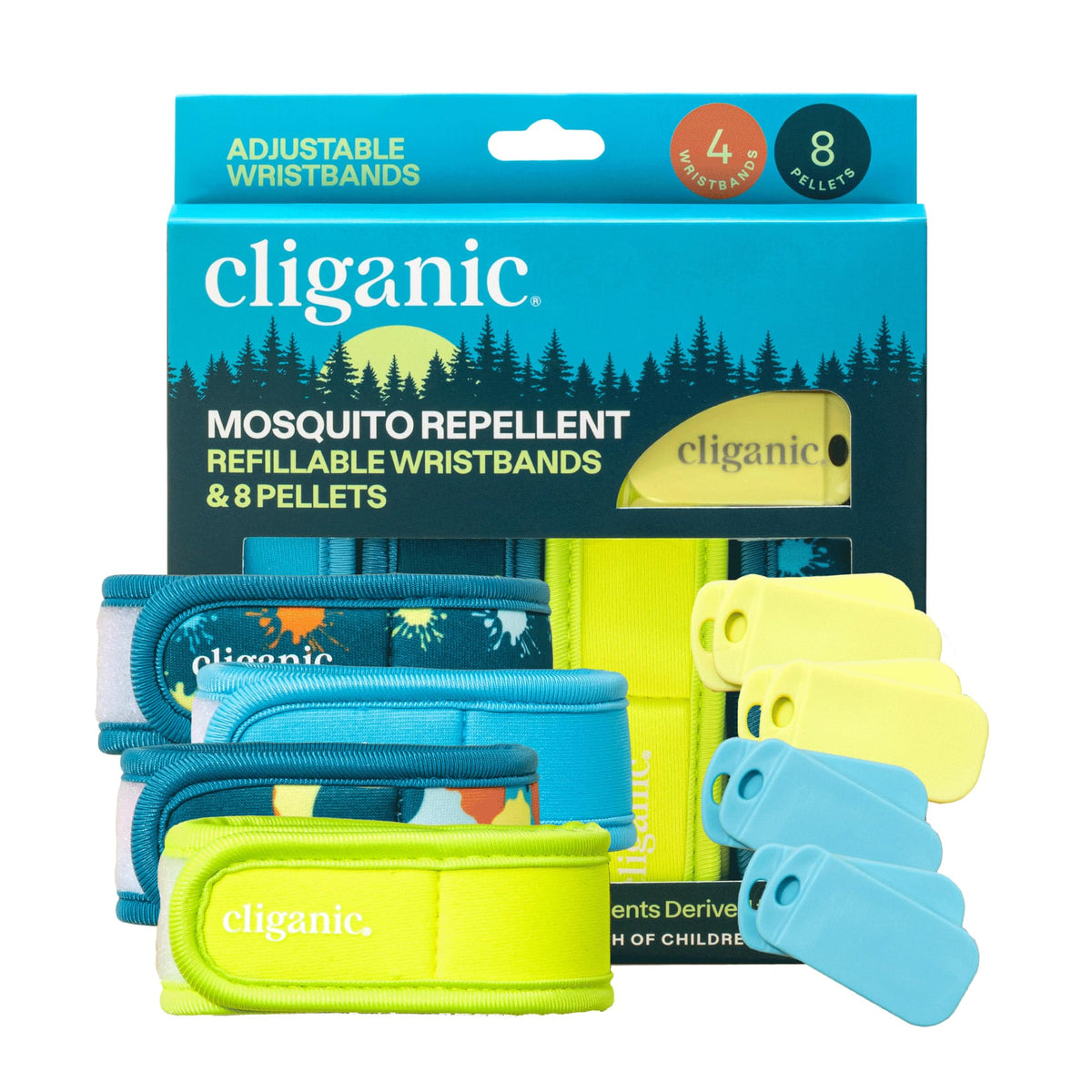 Cliganic pack bandes antimoustiques avec pastilles pour plein air