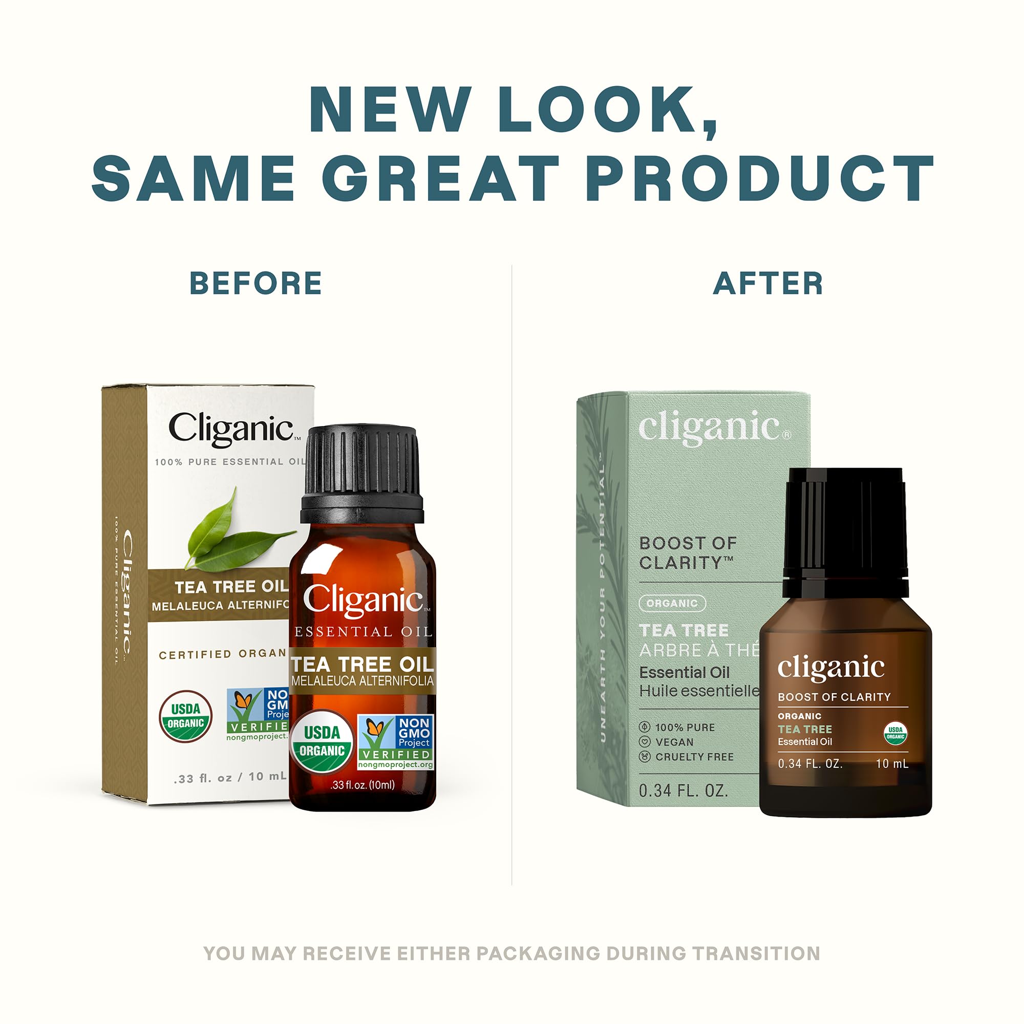 Cliganic bouteille huile arbre à thé pure, diffusion sûre au quotidien.