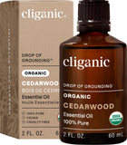 Cliganic huile cedre - bouteille, parfum boisé apaisant pour l'aromathérapie