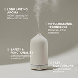Diffuseur Cliganic couleur sauge pour décor intérieur harmonieux et stylisé.