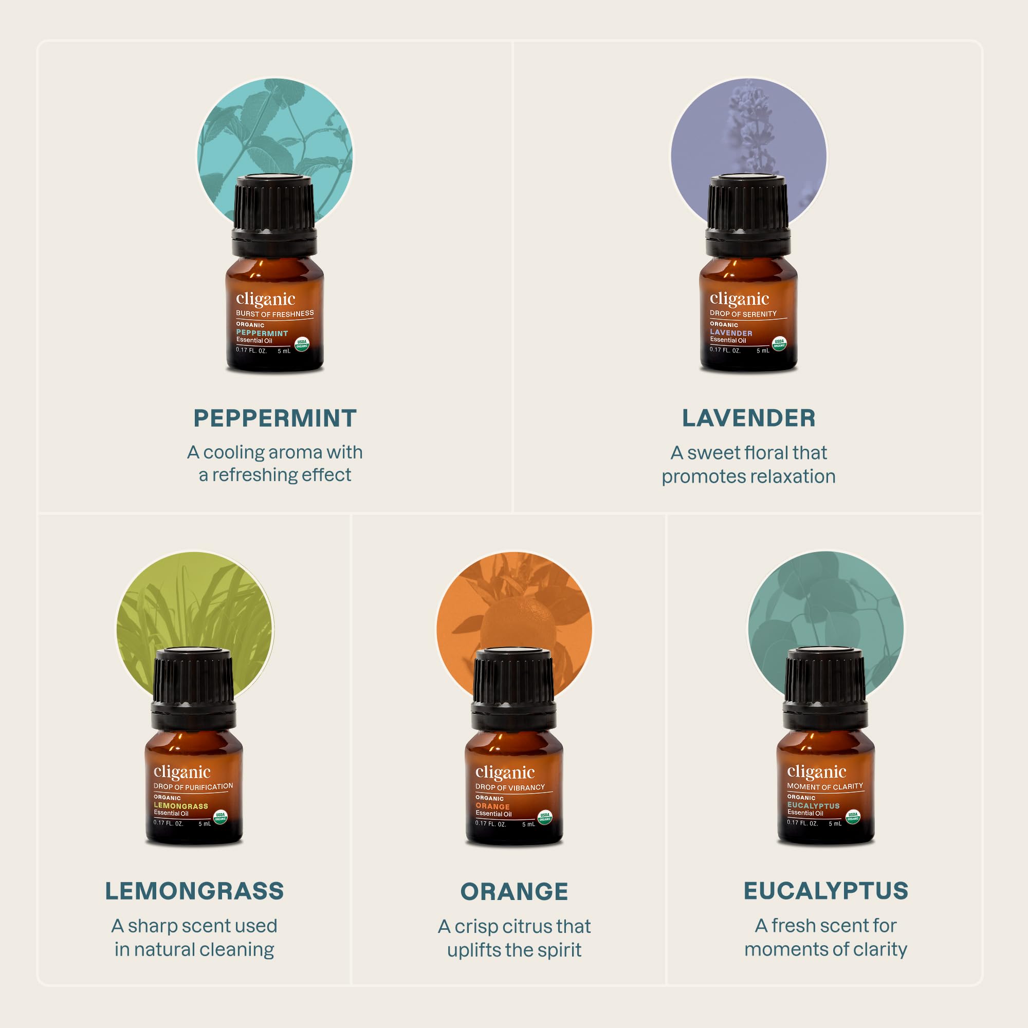 Cliganic eucalyptus — bouteille d'huile essentielle pour revitaliser l'air et les sens.