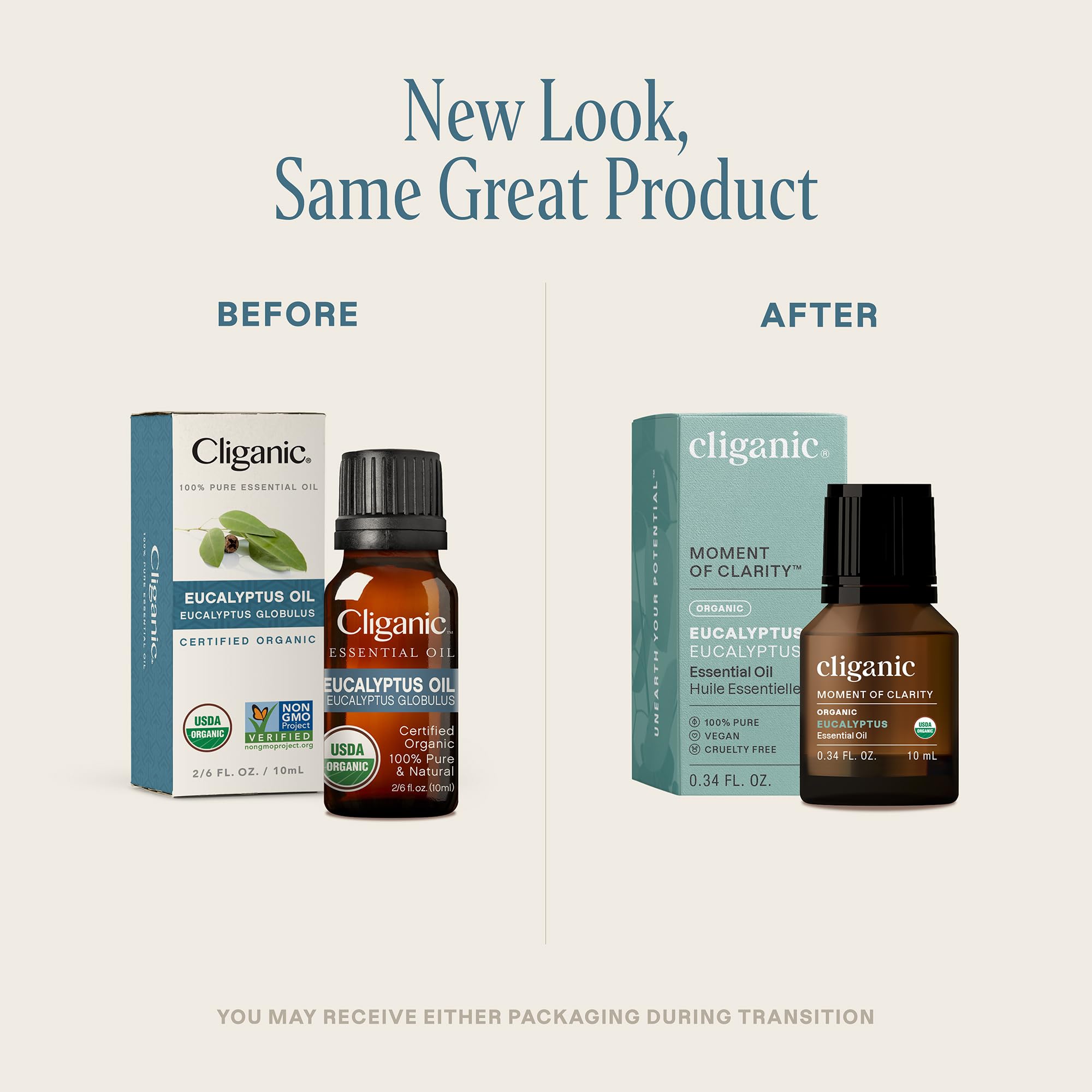 Étiquette biologique Cliganic eucalyptus indiquant la certification bio.