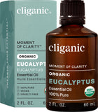 Cliganic Eucalyptus : bouteille d'huile pure prête pour diffusion d'aromathérapie.