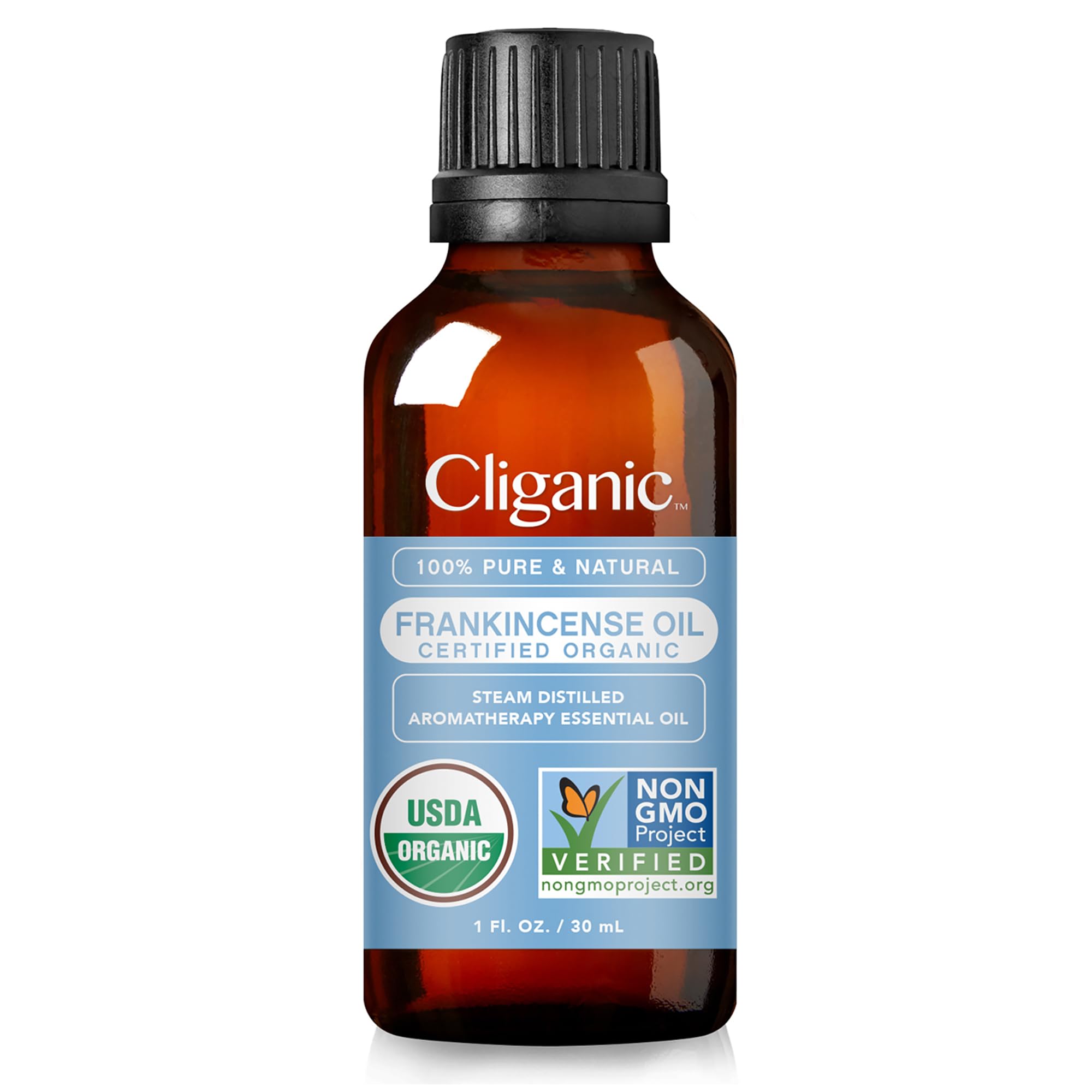 Ingrédient unique Frankincense Cliganic sans additifs.