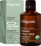 Cliganic huile arbre à thé, bouteille - parfum naturel et aromathérapie apaisante.