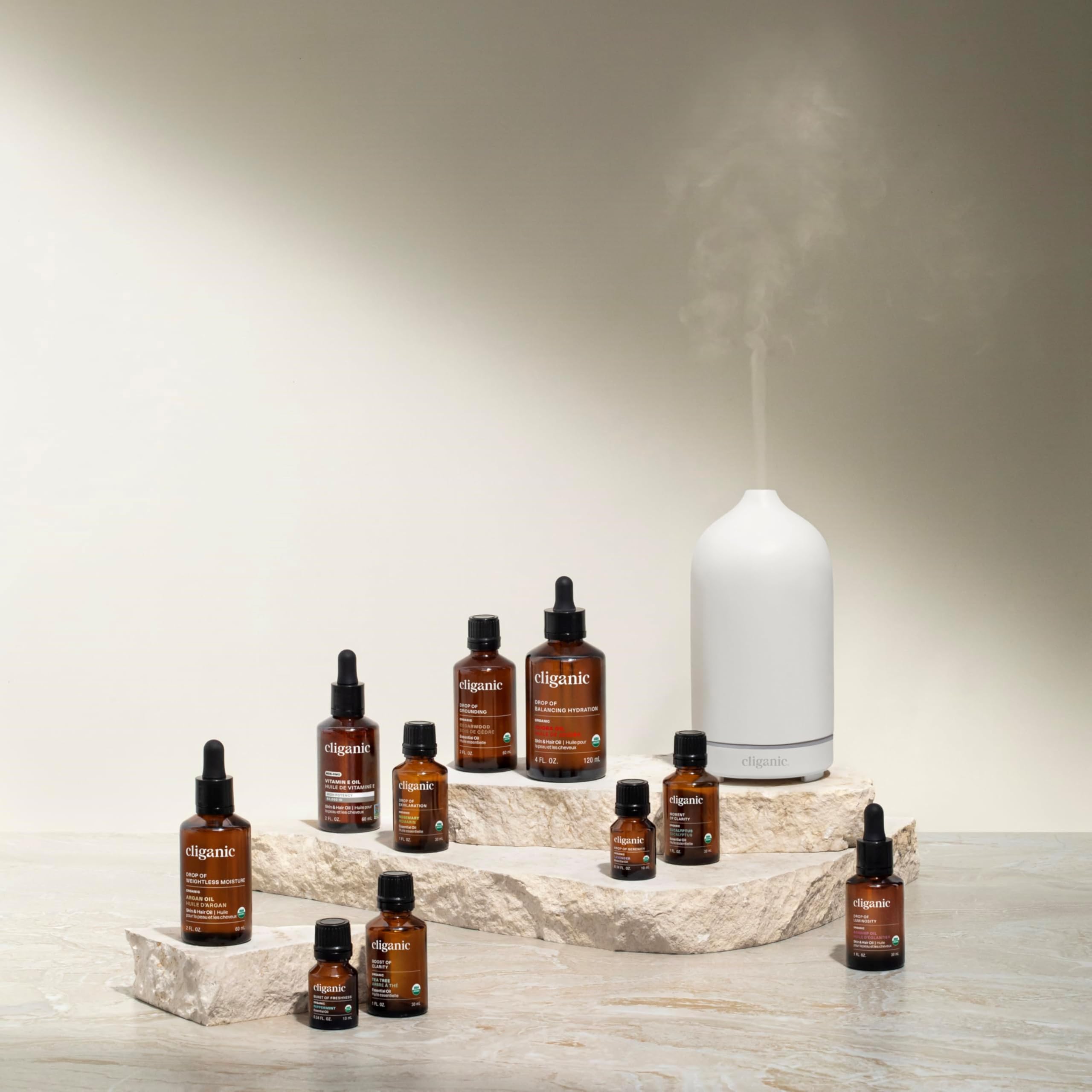 Cliganic huile arbre à thé, diffuseur aromathérapie, utilisation détente et bien-être.