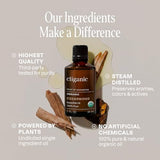 Cliganic huile cedre - etiquette lumineuse sur flacon, presentation claire et naturelle