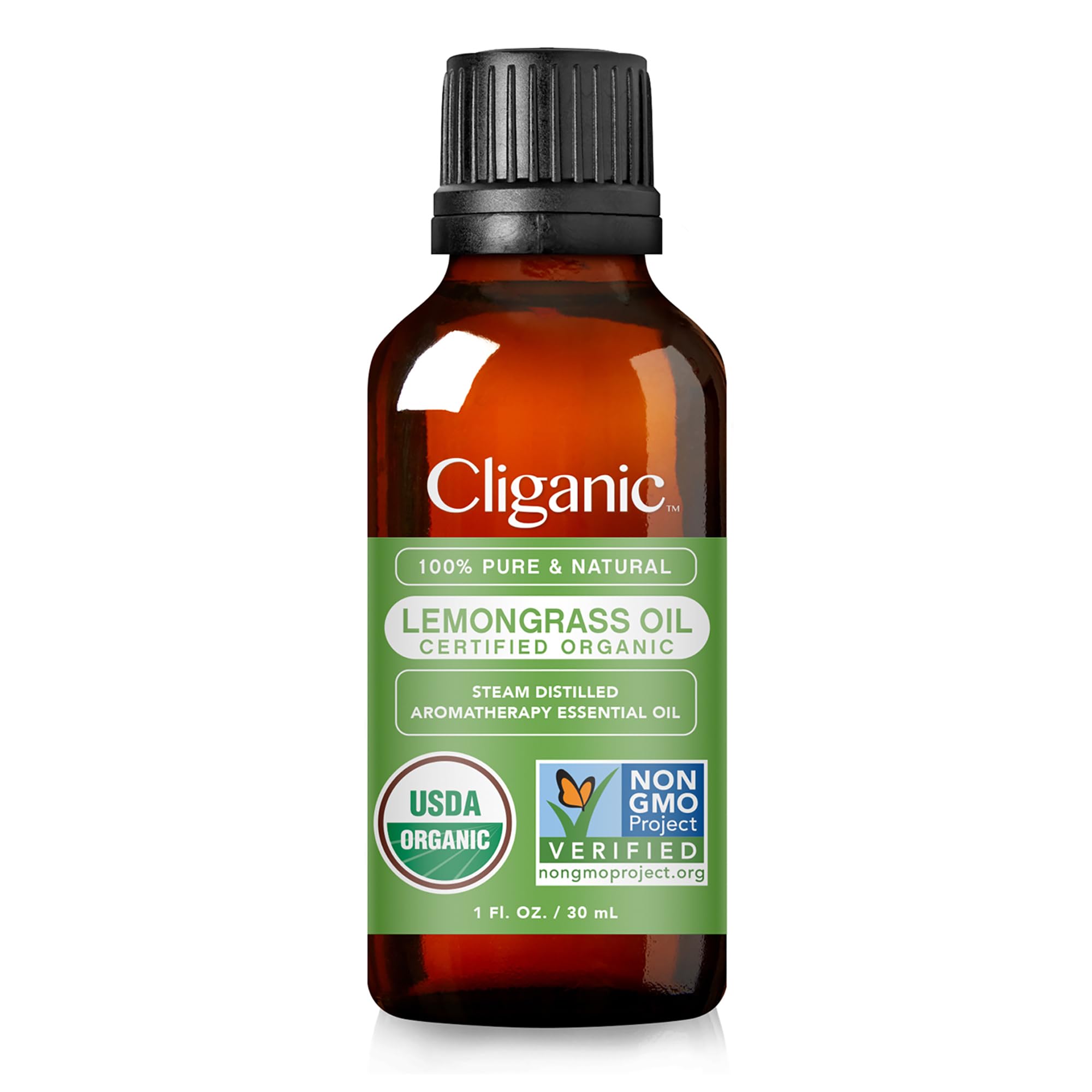 Huile citronnelle pure de Cliganic, qualité naturelle et sans additifs