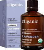 Cliganic Lavande – bouteille d'huile essentielle idéale pour diffusion et relaxation.