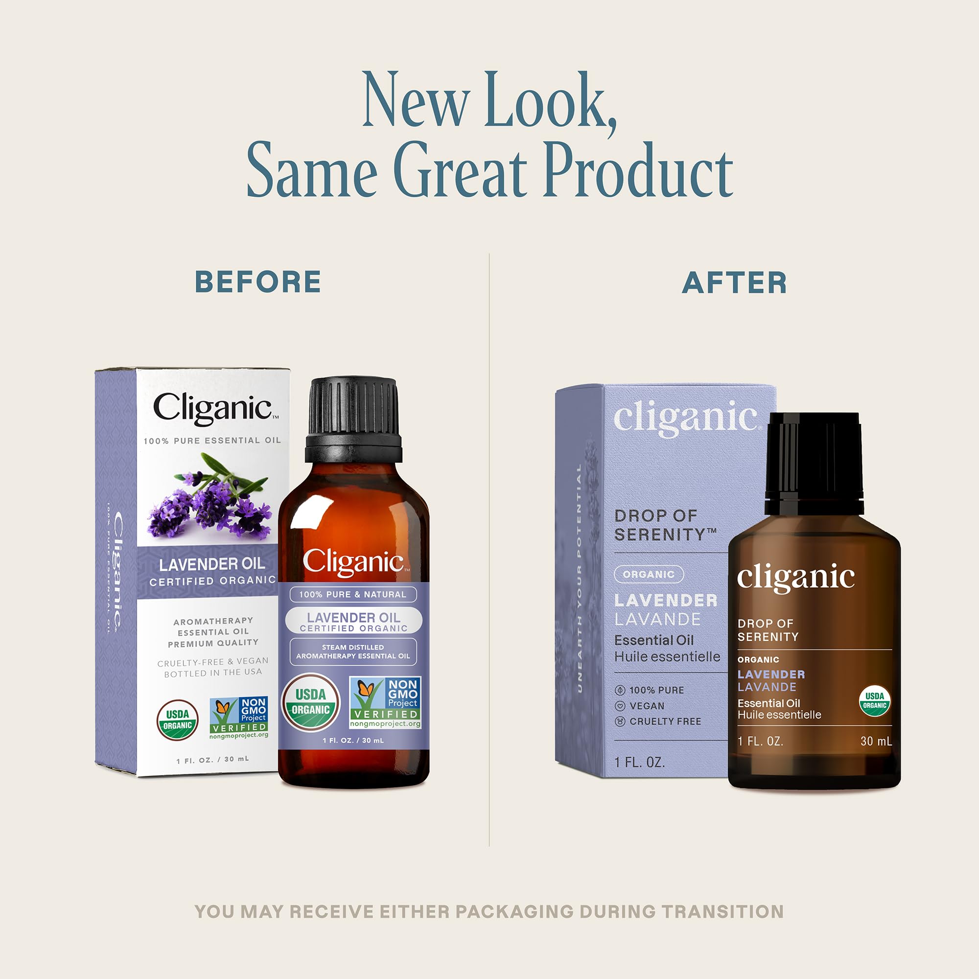 Cliganic Lavande huile essentielle - gouttes faciles à doser pour relaxation