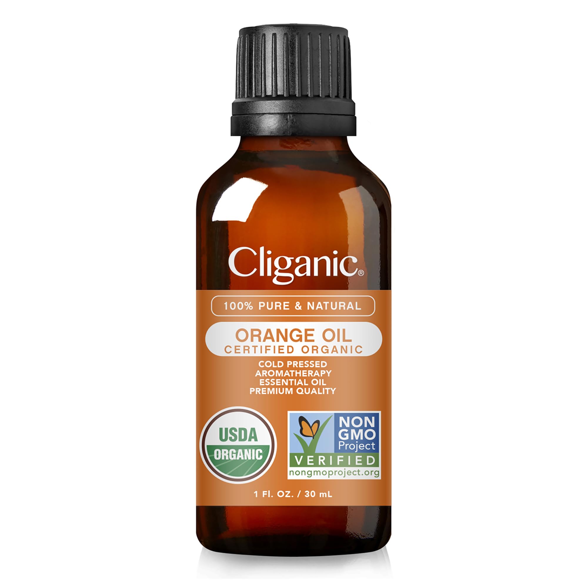 Étiquette et emballage Cliganic soulignant l'origine biologique et la pureté
