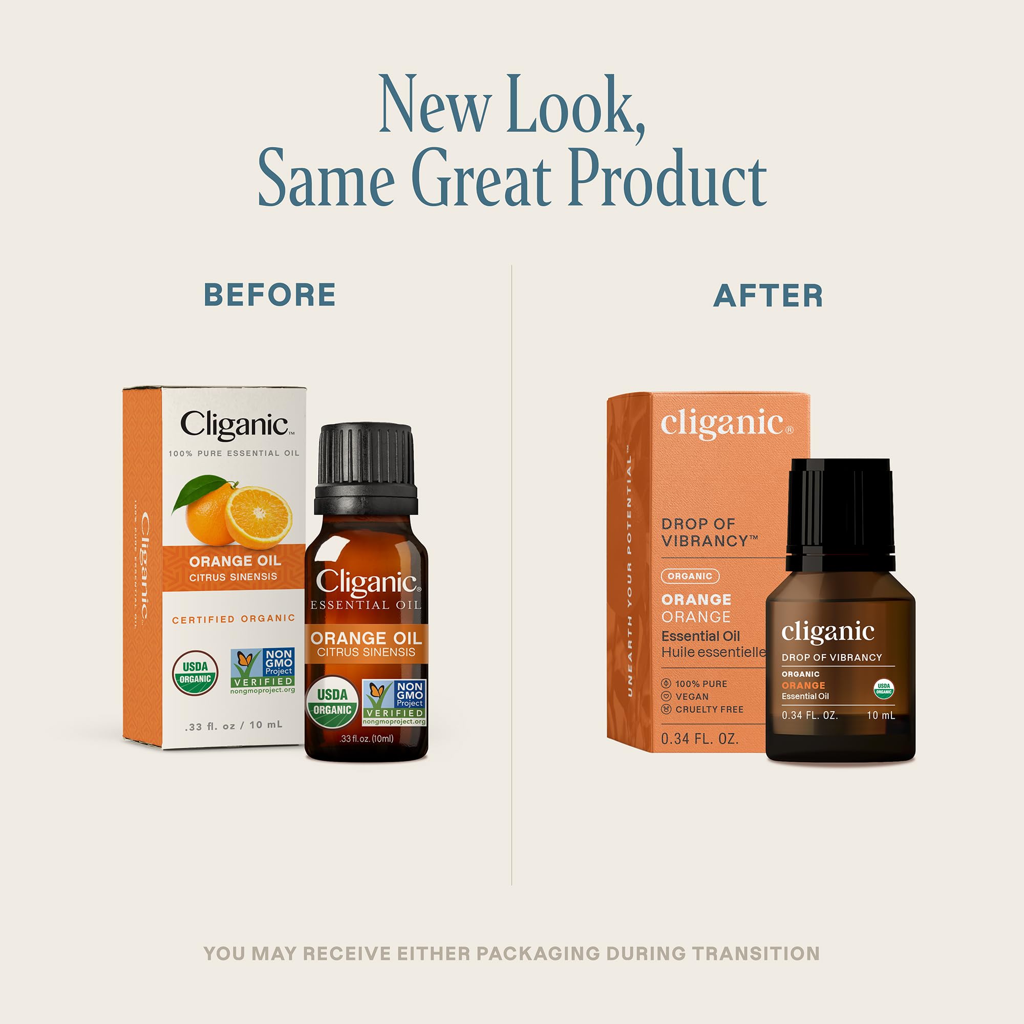 Gouttes Cliganic orange douce pour dosage précis dans les mélanges.