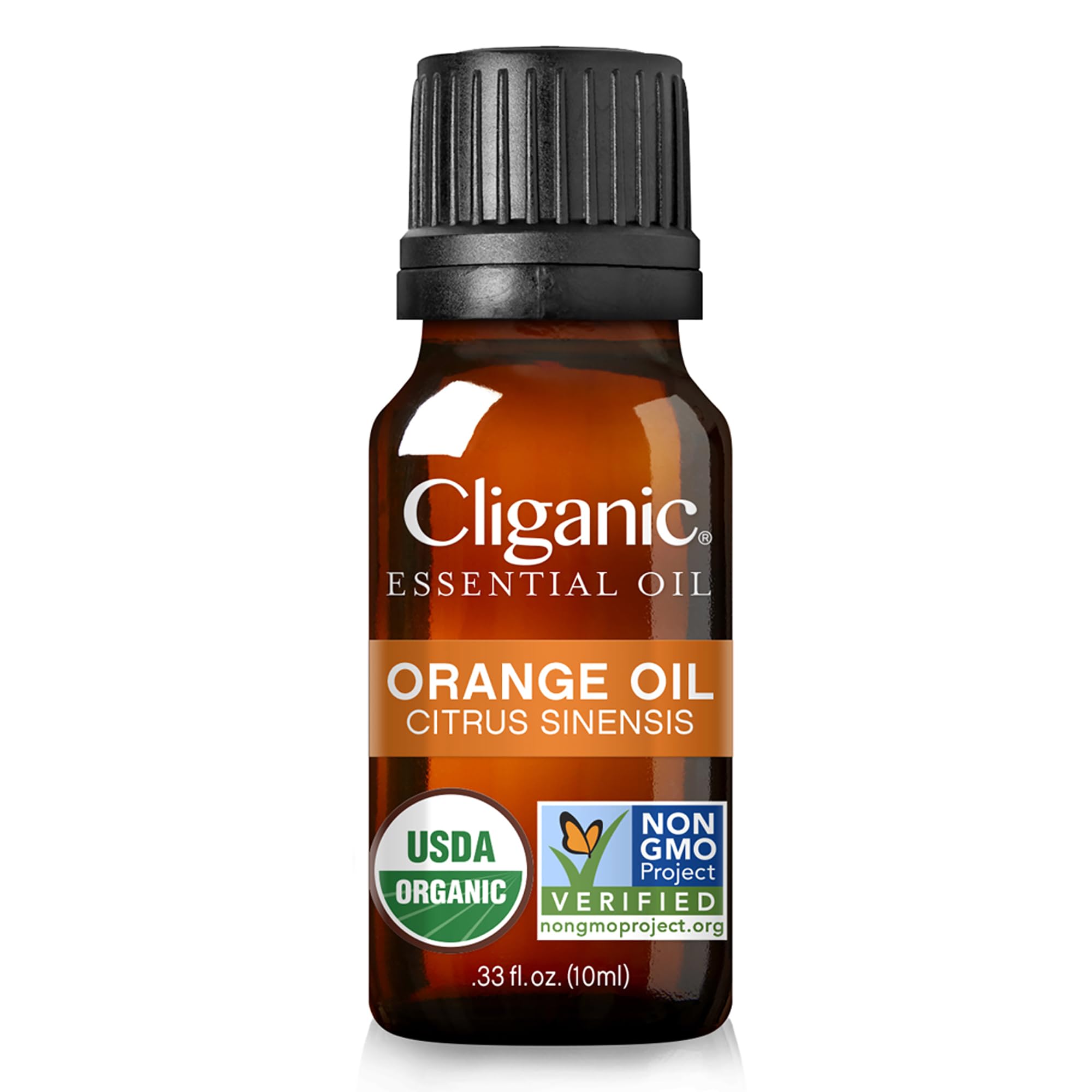 Massage dilué avec huile orange douce Cliganic pour relaxation.