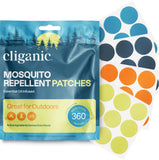 Patchs antimoustiques Cliganic en couleurs variées pour usage extérieur sans DEET